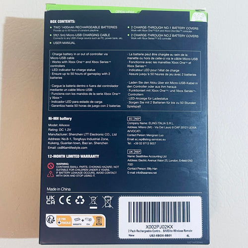 Play and Charge Kit for Xbox One & Xbox Series Controllers